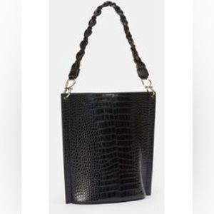 Lafayette 148 NY Croc Embossed calfskin 8 knot day Bag